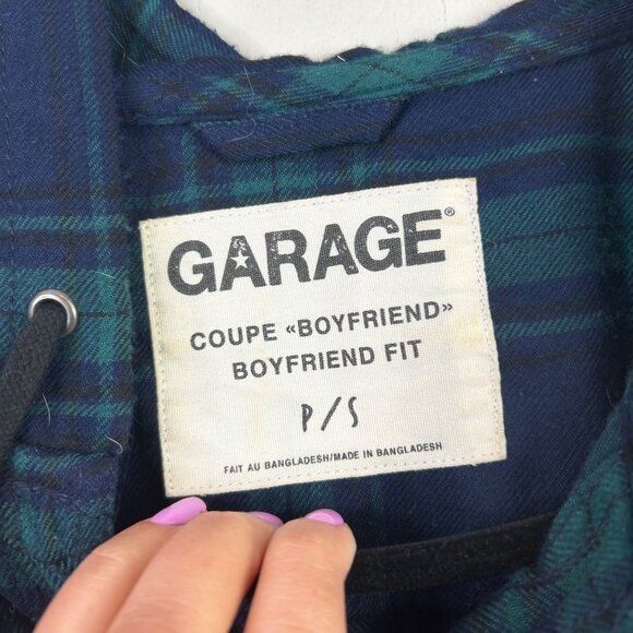 Green hooded flannel size small - Picture 6 of 6